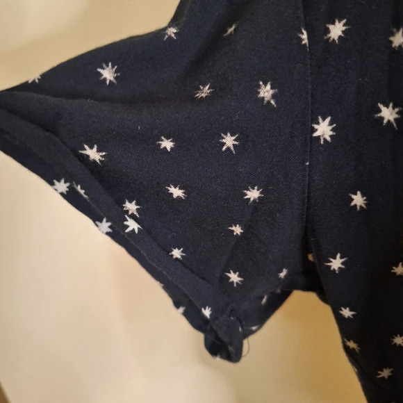 Scotch and Soda Team Cobra black/ivory  starburst rolled sleeve top size XL - Picture 3 of 7